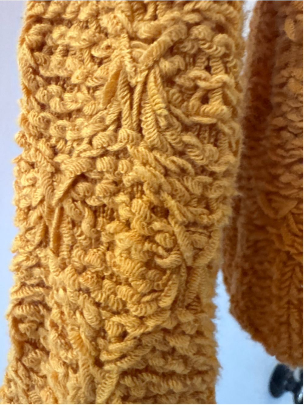 American Eagle Pointelle Knit 3-Button Cardigan Marigold Slouchy Size Small - Picture 8 of 12